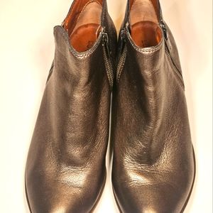 Lucky Brand Bronze Leather Ankle Boots
